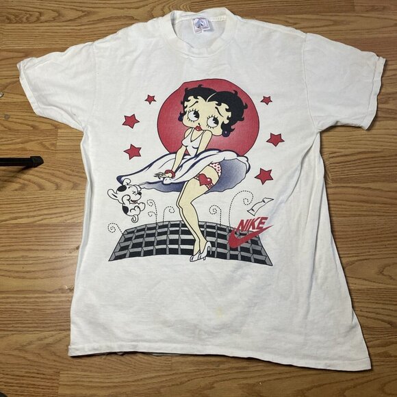 Betty Boop Other - Betty Boop Nike Single Stitch Rare T Shirt Size Medium Delta Tag Vintage VTG HTF